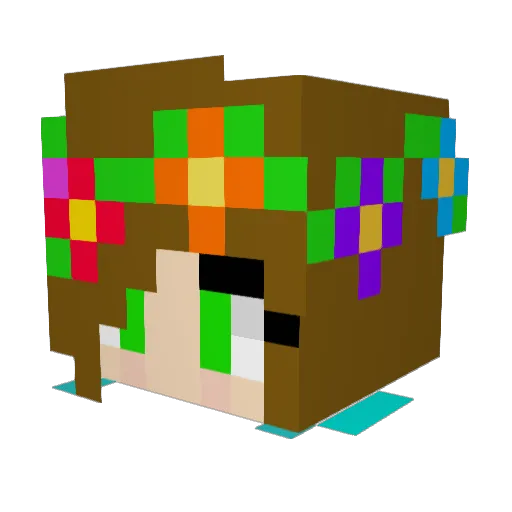 Larkinlol Minecraft avatar head, 3D render