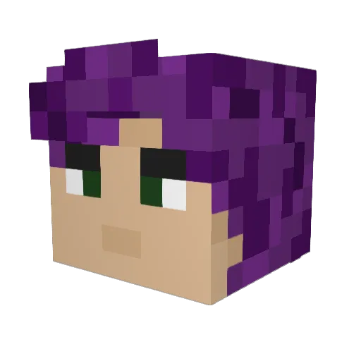 Larkysauce Minecraft avatar head, 3D render