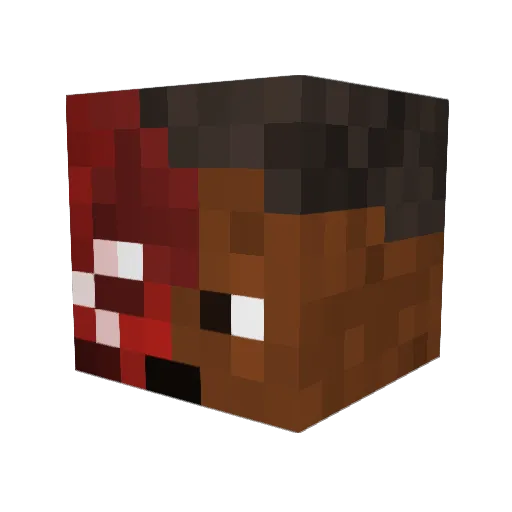 Larkyzas Minecraft avatar head, 3D render