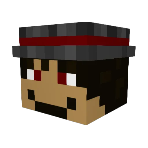 Larouyan Minecraft avatar head, 3D render