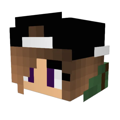 Larova Minecraft avatar head, 3D render