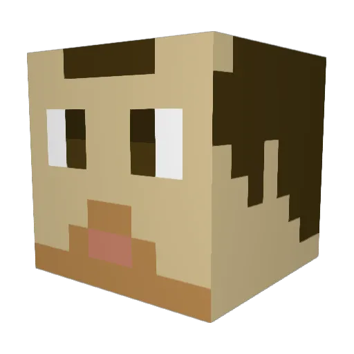 Larox_X Minecraft avatar head, 3D render