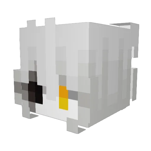 LarpLarpLarpKirk Minecraft avatar head, 3D render