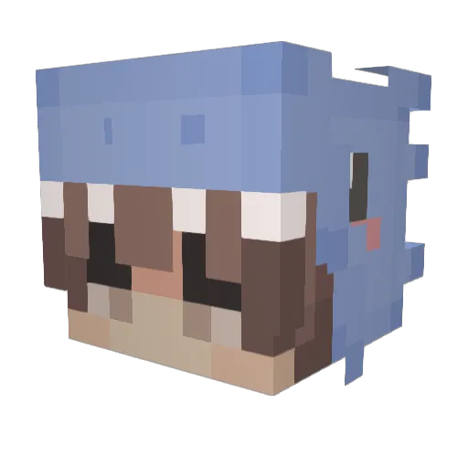 LarpedSuki Minecraft avatar head, 3D render