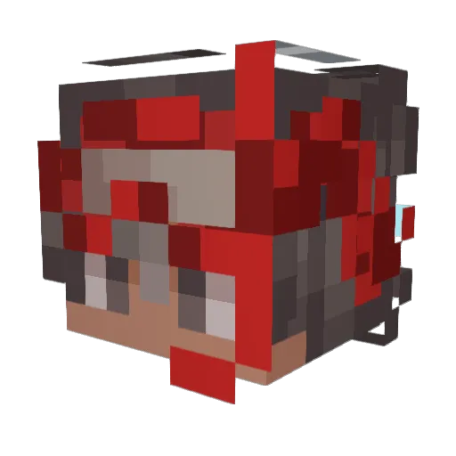 Larpfuli Minecraft avatar head, 3D render