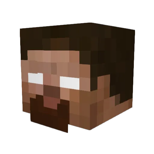 Larpobrine Minecraft avatar head, 3D render