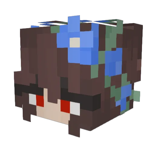 Larppahxxrose Minecraft avatar head, 3D render