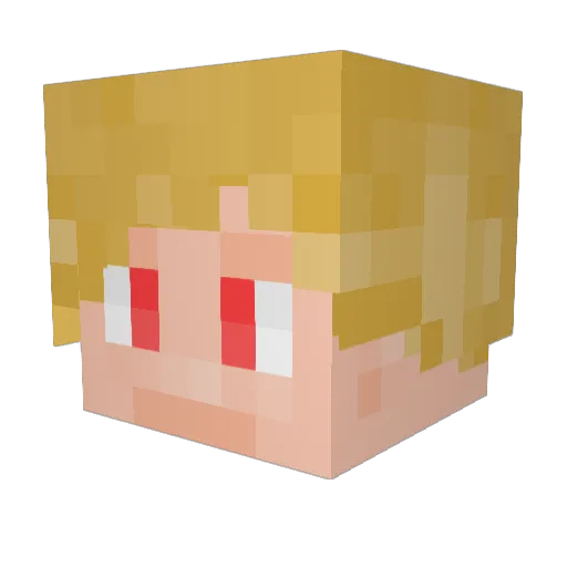 Larppsan Minecraft avatar head, 3D render