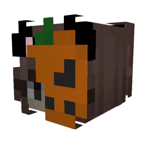 Larptoke Minecraft avatar head, 3D render