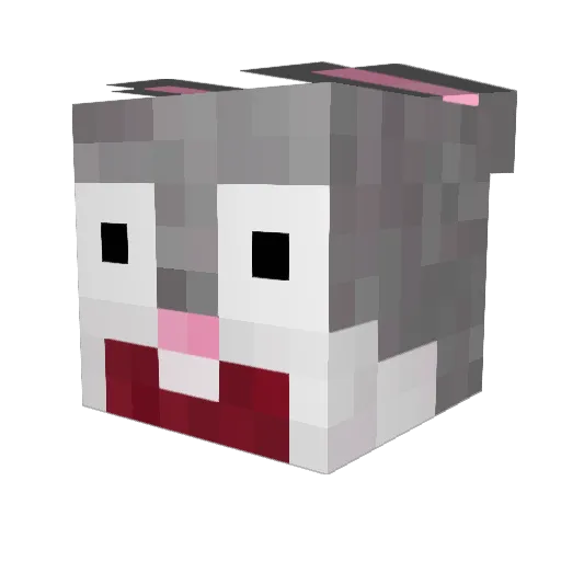 Larqix Minecraft avatar head, 3D render
