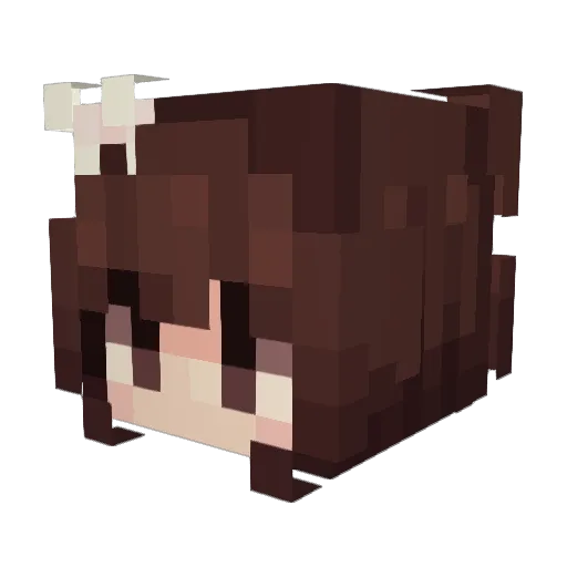 Larqo Minecraft avatar head, 3D render