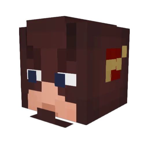 LarreFan Minecraft avatar head, 3D render