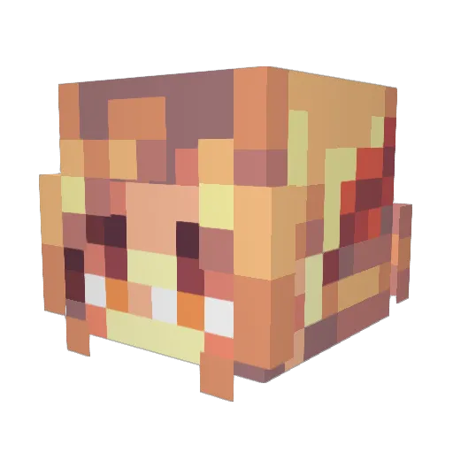 Larriem Minecraft avatar head, 3D render