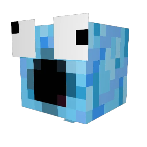 Larry10 Minecraft avatar head, 3D render