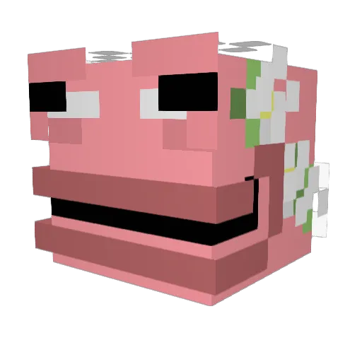 Larry13 Minecraft avatar head, 3D render