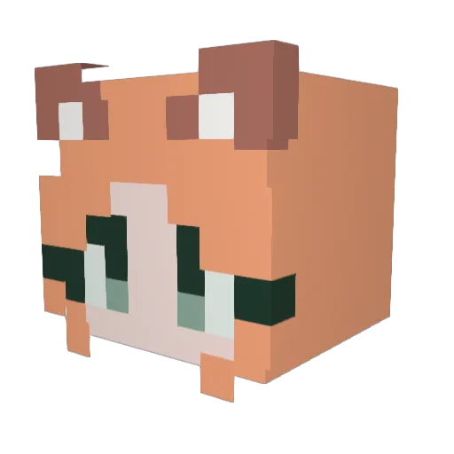 Larry300 Minecraft avatar head, 3D render
