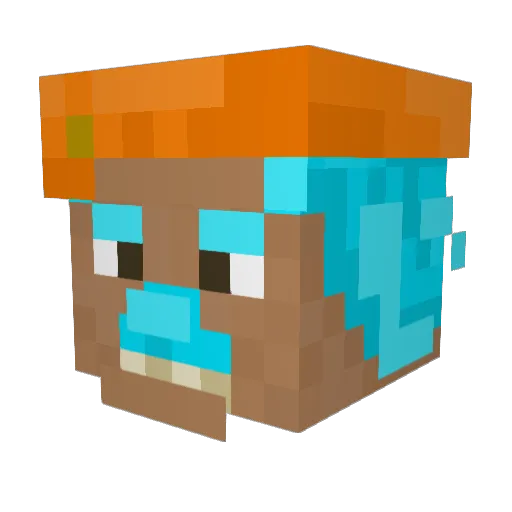 LarryBird1956 Minecraft avatar head, 3D render