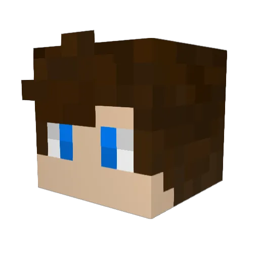LarryYT Minecraft avatar head, 3D render