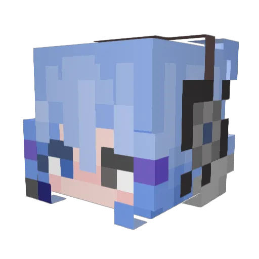 Larry_Lau Minecraft avatar head, 3D render
