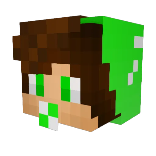 Larry_YTR Minecraft avatar head, 3D render