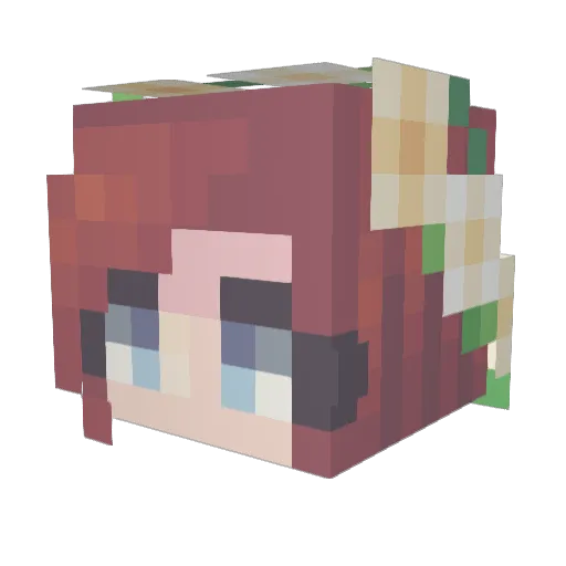 Larryant Minecraft avatar head, 3D render