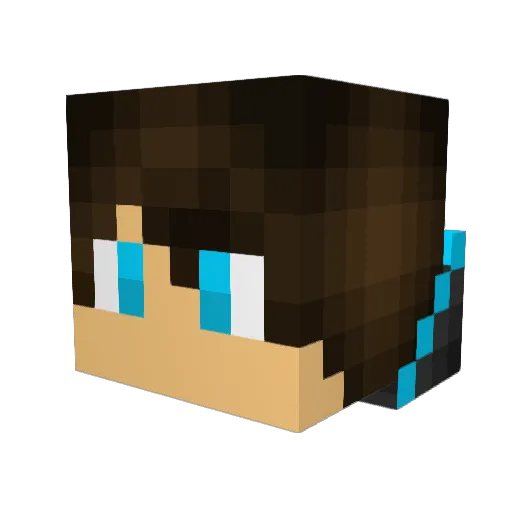Larrynator Minecraft avatar head, 3D render