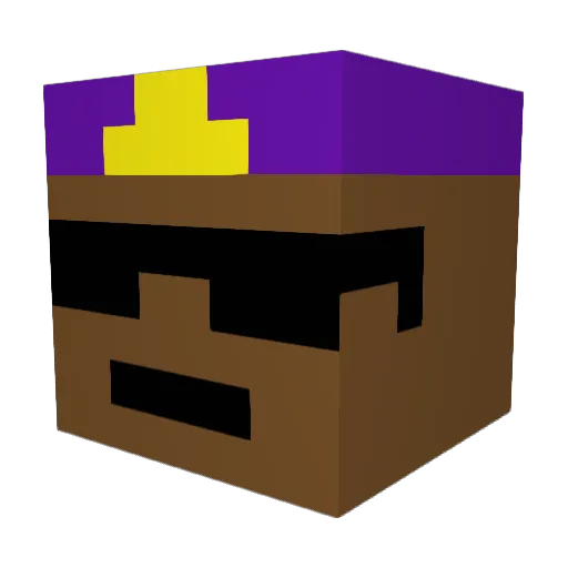 LarsBindslev Minecraft avatar head, 3D render