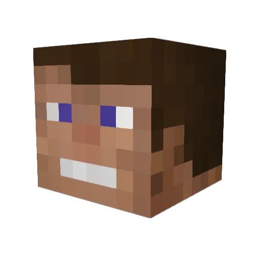 LarsCW Minecraft avatar head, 3D render