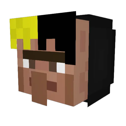 LarsDahl Minecraft avatar head, 3D render