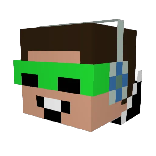 LarsNetto Minecraft avatar head, 3D render