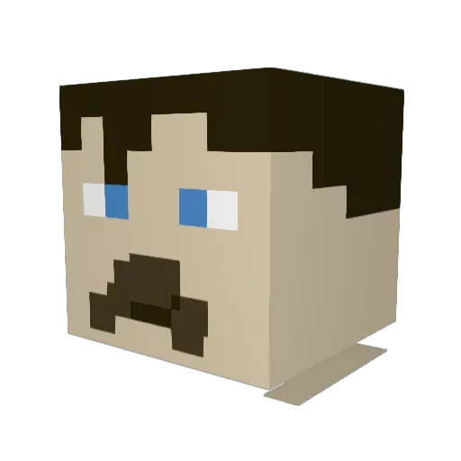 Lars_Fisherman Minecraft avatar head, 3D render