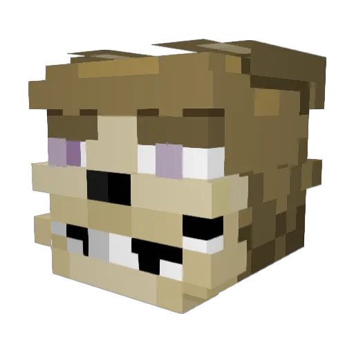 Larsagna Minecraft avatar head, 3D render