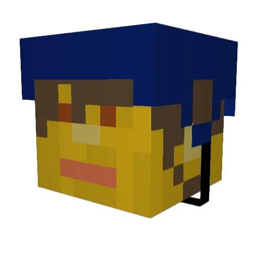 Larsen69 Minecraft avatar head, 3D render