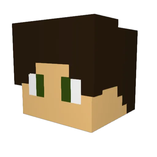 Larsfjele Minecraft avatar head, 3D render
