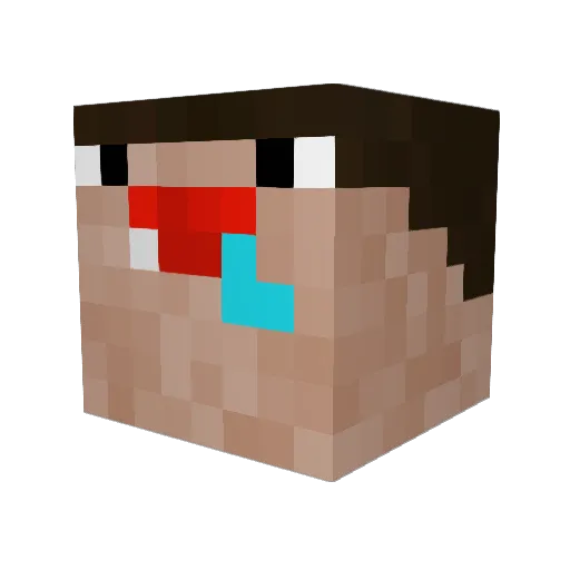 Larsisname Minecraft avatar head, 3D render