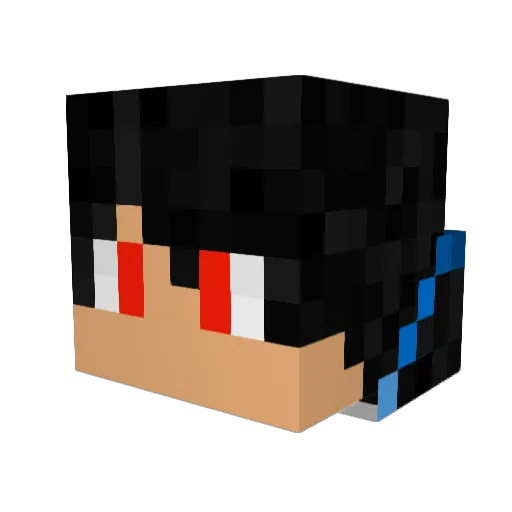 Larsologe Minecraft avatar head, 3D render