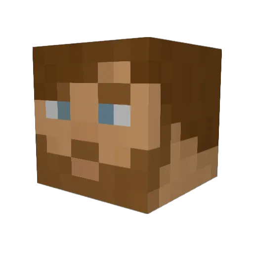 LarsonTech Minecraft avatar head, 3D render