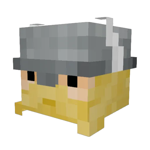 LarsonX Minecraft avatar head, 3D render