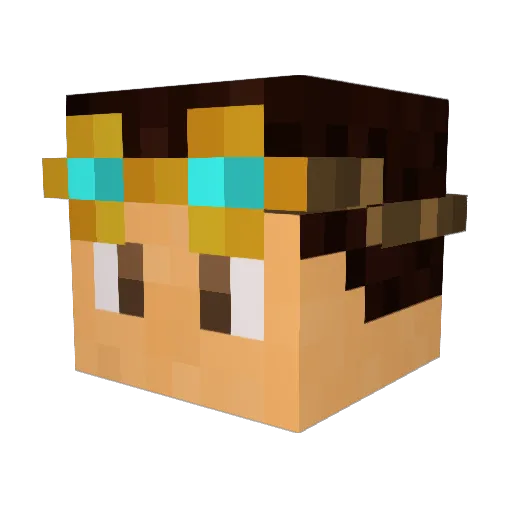Larssoly Minecraft avatar head, 3D render
