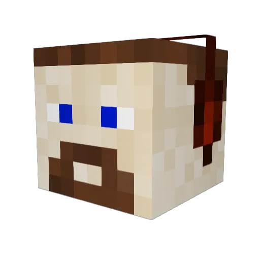 Larsupars Minecraft avatar head, 3D render