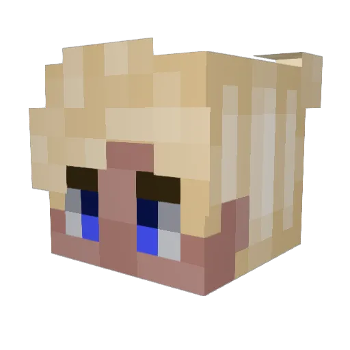 Lartdje Minecraft avatar head, 3D render