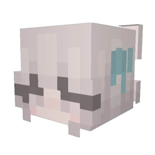 Lartisapa Minecraft avatar head, 3D render