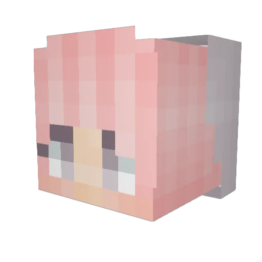 Larum Minecraft avatar head, 3D render
