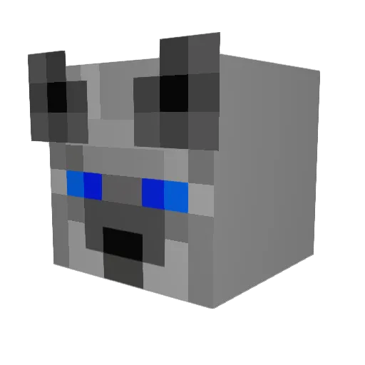 Larvvy Minecraft avatar head, 3D render