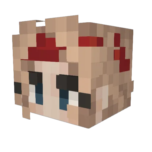 LarxRss02 Minecraft avatar head, 3D render