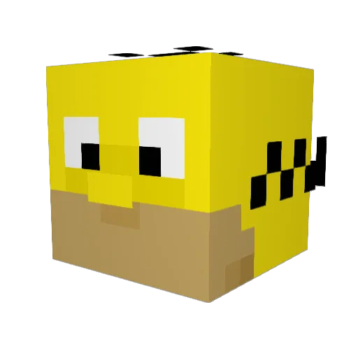 LarzzTV Minecraft avatar head, 3D render
