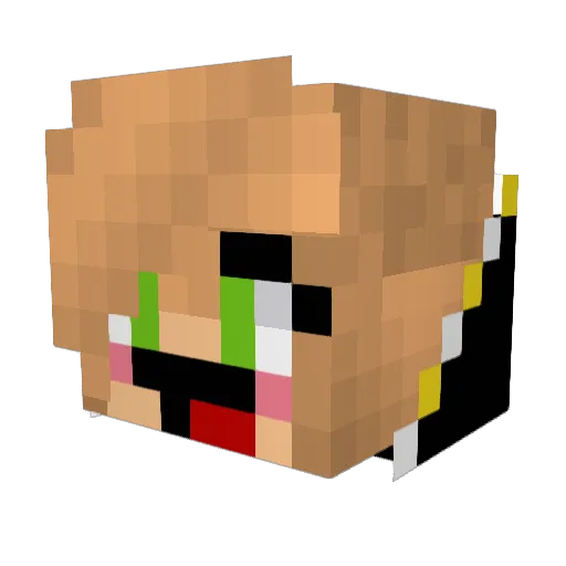 LasagnaCupcakes Minecraft avatar head, 3D render
