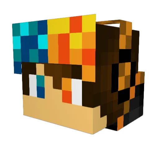 LasairRay Minecraft avatar head, 3D render