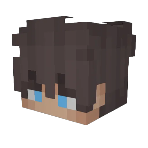 Lasark Minecraft avatar head, 3D render