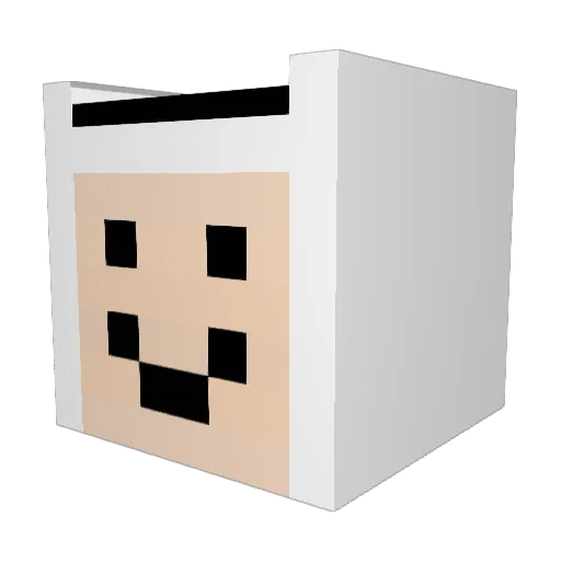 Lascoll Minecraft avatar head, 3D render